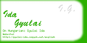 ida gyulai business card